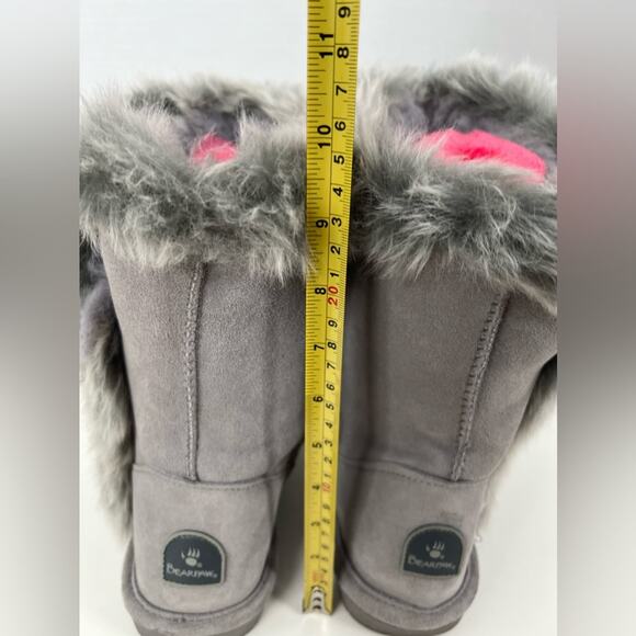 Bearpaw Cora 2664W Women’s Mid Calf Cow Suede Upper Faux Outside Fur Gray Size 8 - Picture 6 of 12